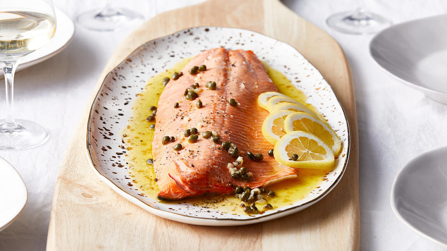 Lemon Caper Baked Salmon SO Nutrition