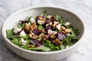 Arugula, Beet, and Goat Cheese Salad - SoNutrition